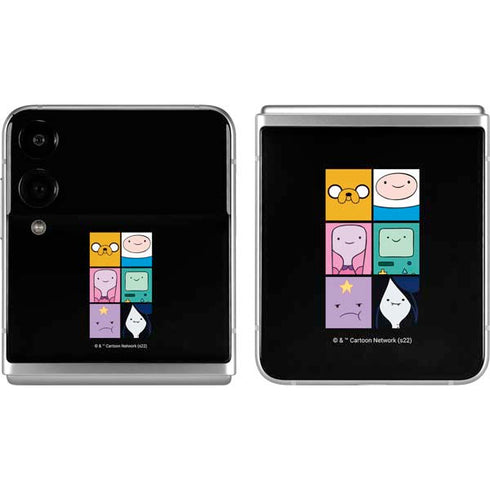 Adult Swim Adventure Time Character Tiles Galaxy Z Flip4 5G Skin